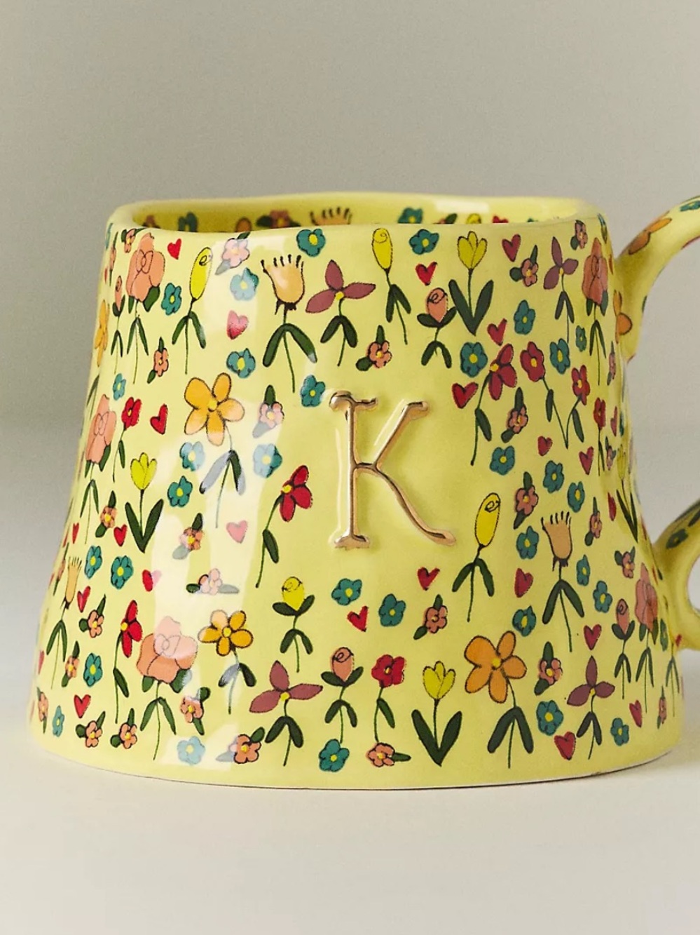 The Mud Fairy Bloom Hearts Stoneware 24k Gold Mug
The Mud Fairy
NWT
Yellow - Picture 3 of 9